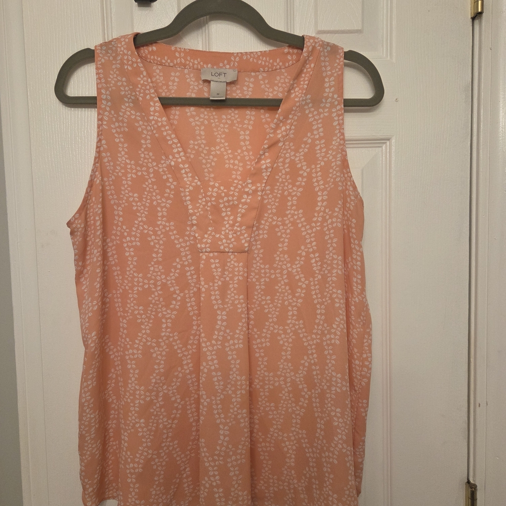 LOFT Women's Peach Sleeveless Top